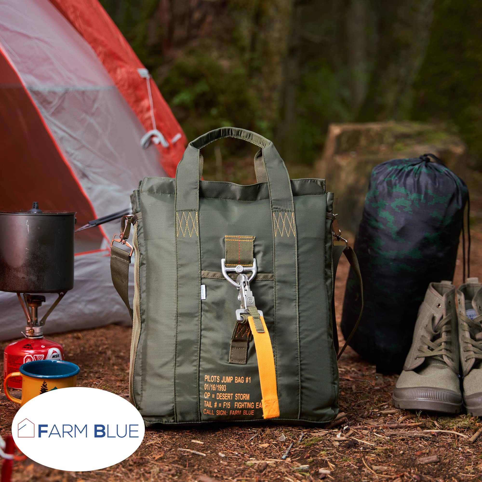 Farm Blue Sac de vol tactique - Sac de casque de pilote de parachute aviateur - Style militaire