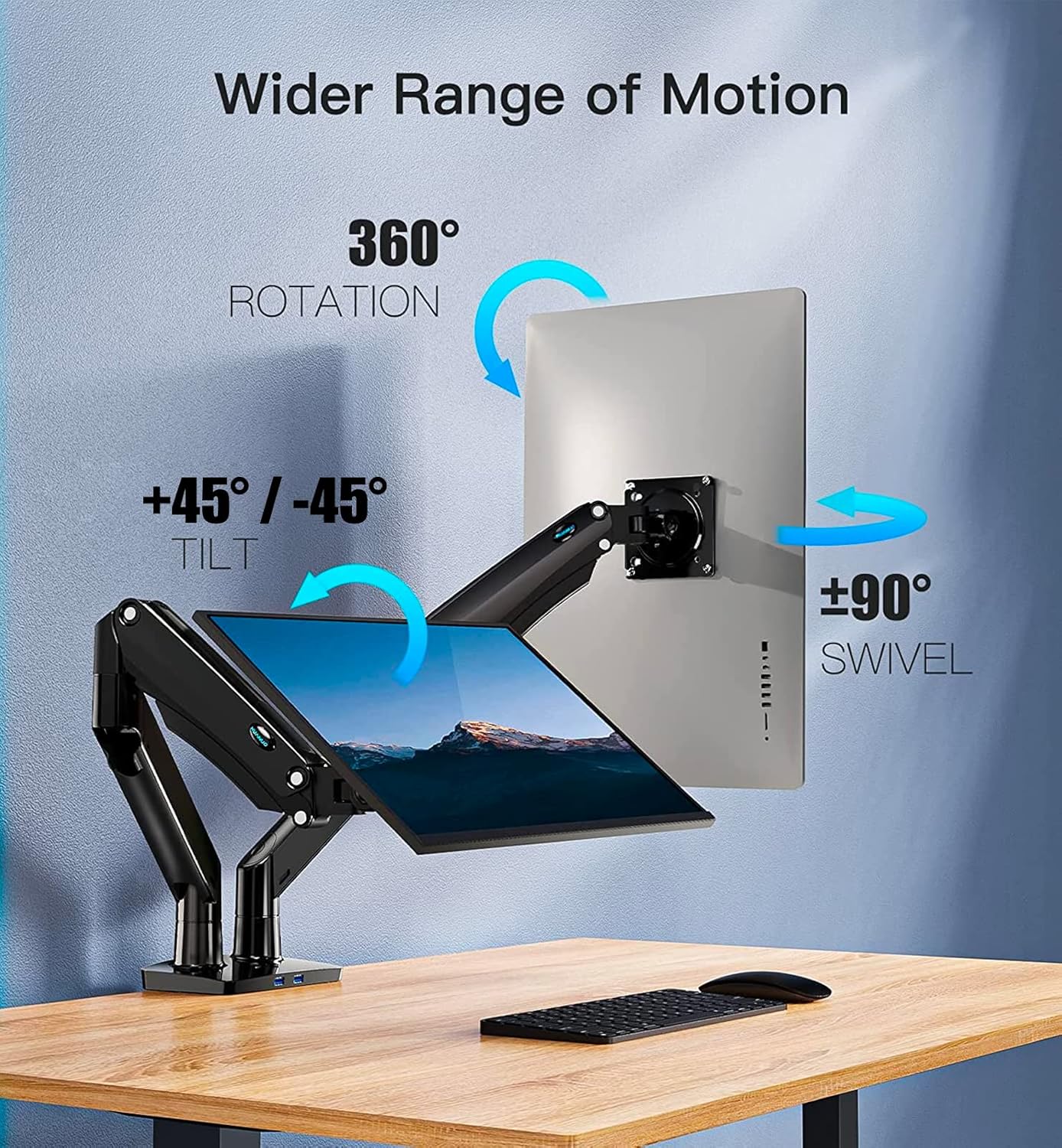 Buy HUANUO Dual Monitor Stand, Desk Mount Arms for Two 1335 Screens