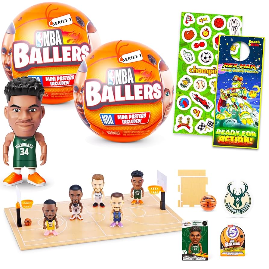 NBA BALLERS ボーラーズ フィギュア セット Amazon.com: Zuru NBA Ballers Basketball Player Set - Bundle