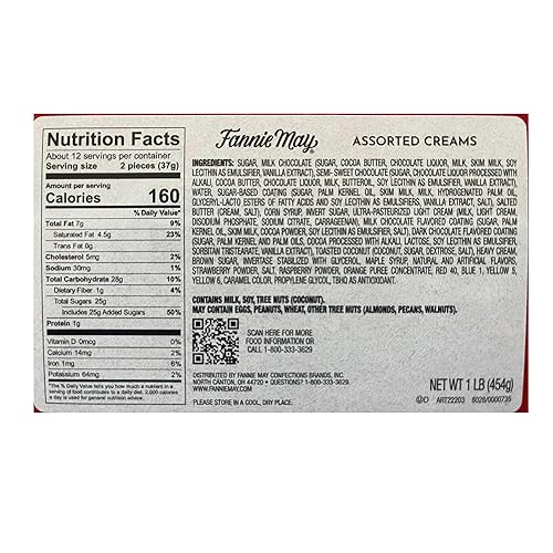 Miniatura 4 de Artistix Christmas Shoppe Fannie May - Paquete de 1 libra de Pixies, crema de mantequilla de chocolate amargo, Trinidades o menta Meltaway (cremas