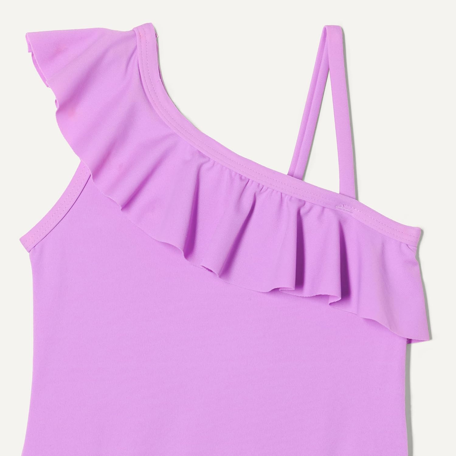 Amazon Essentials Girls and Toddlers' Asymmetric Frill One-Piece Swimsuit