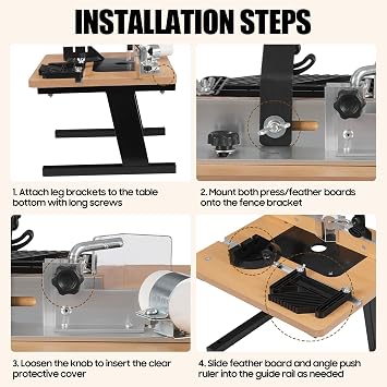 Router Table with Stand and Adjustable Fence, Woodworking Router Table, MDF Routers Tables, Benchtop Precise Routing Table Craftsman Tool for Woodworking 16.93 L x 15.75 W