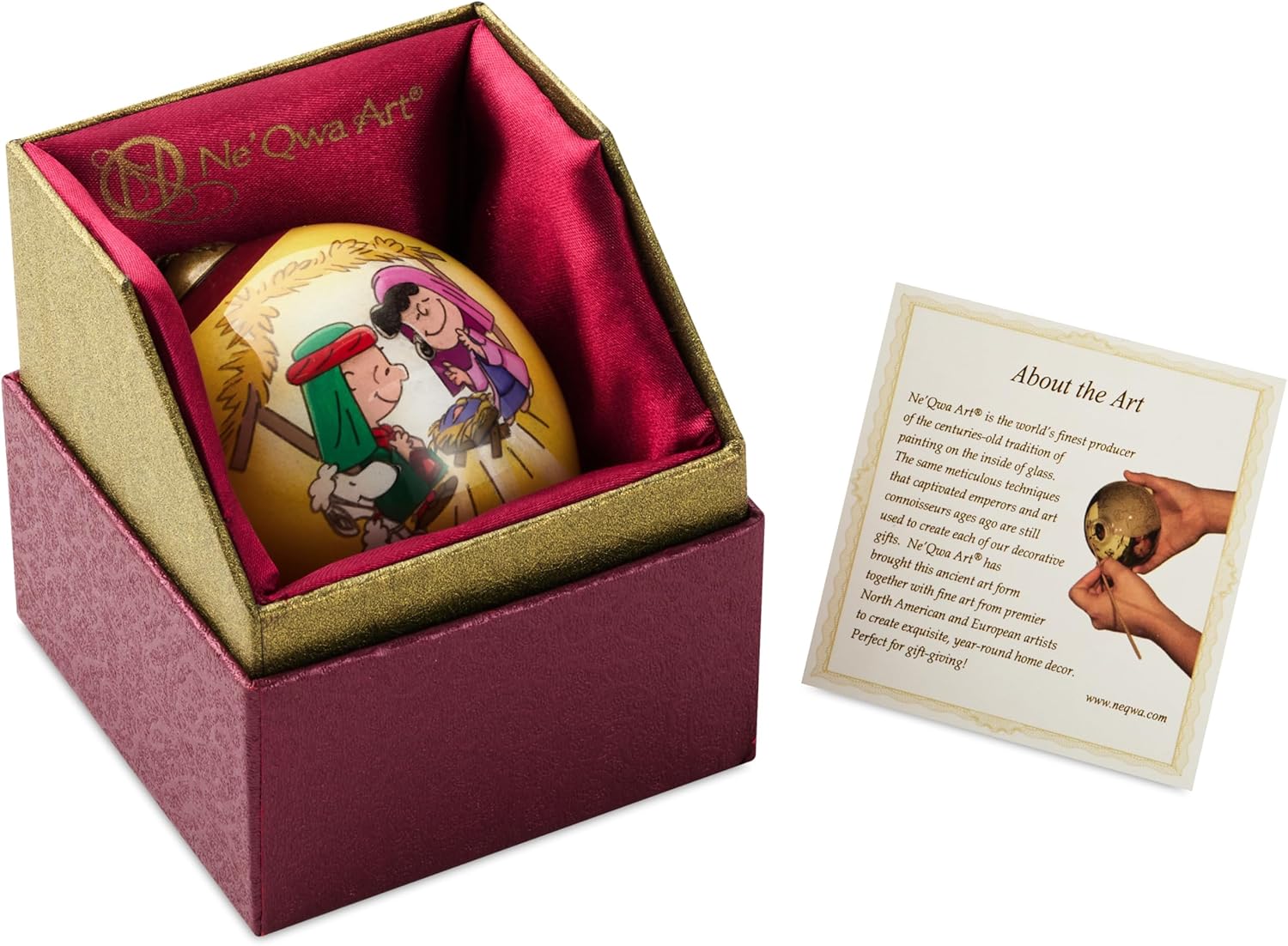 Hallmark Peanuts Ne'Qwa Art Christmas Pageant Christmas Ornament, Hand-Painted Glass, Gifts for Peanuts Fans - Image 10