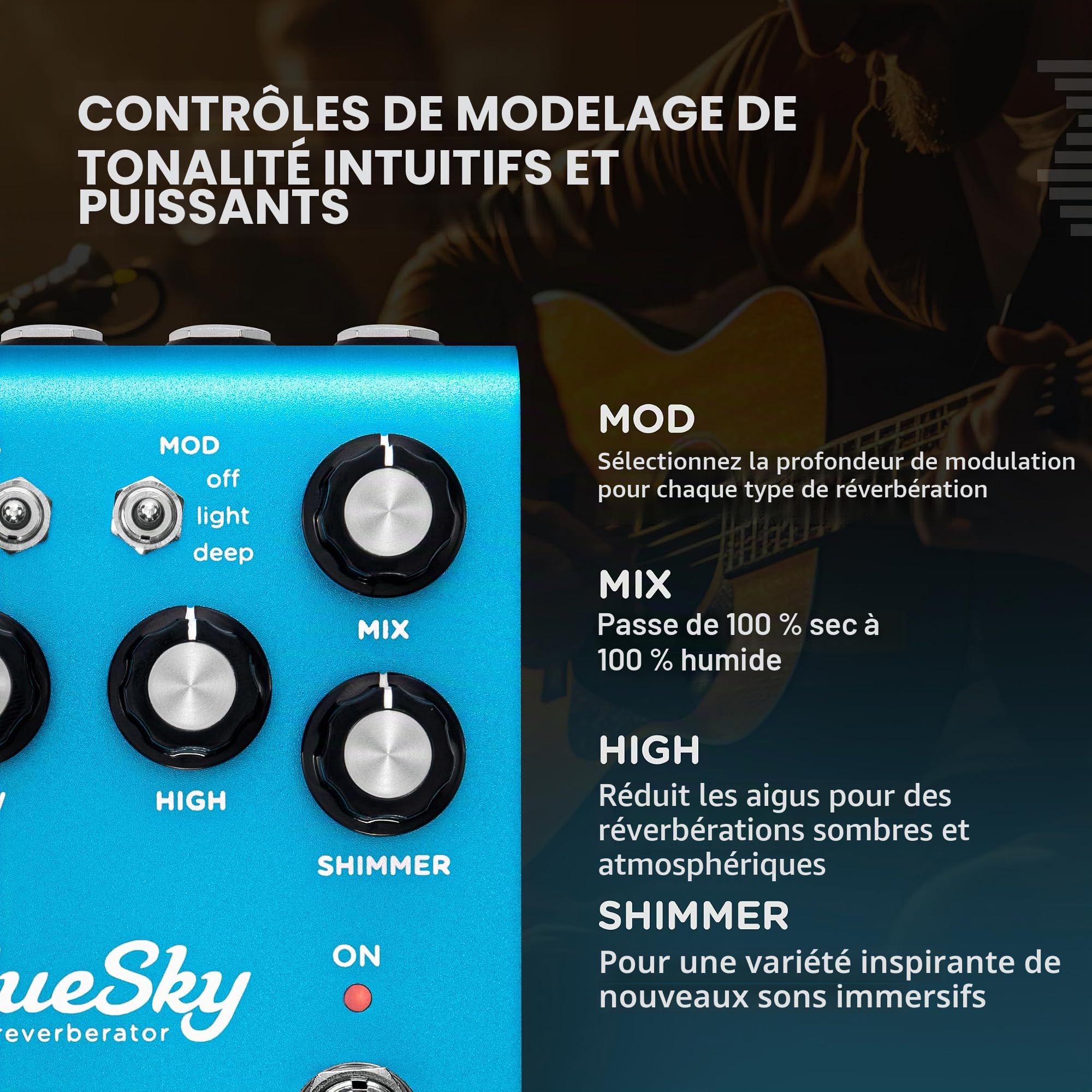 Strymon Blue Sky V2 Reverberator Reverberator Pédale d'effet pour guitare