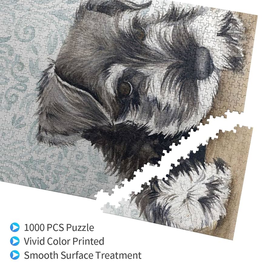Amazon.co.jp: ジグソーパズル シュナウザー 可愛い 犬 木製