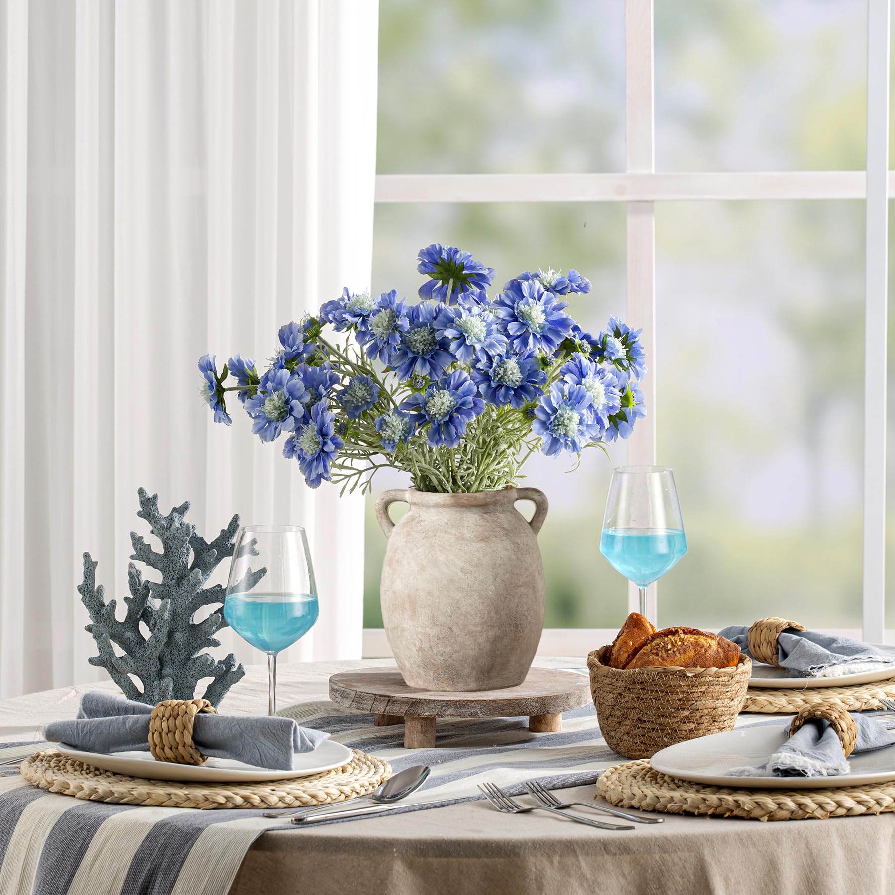 Amazon.com: Dobbyby Ceramic Flower Vase 7.6 inch Farmhouse Rustic