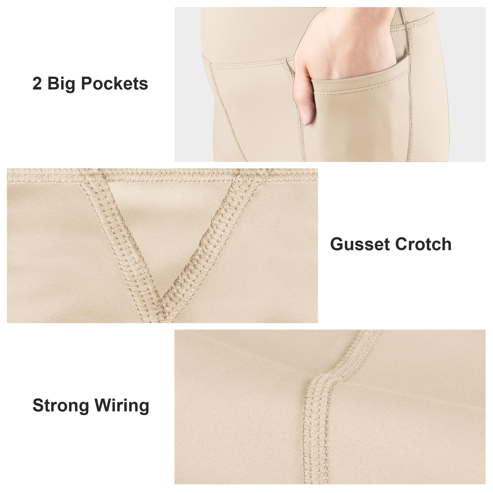 BIG ELEPHANT Mädchen Bootcut-Leggings mit Taschen – High Waist Flare Yogahose für Tanz & Alltag