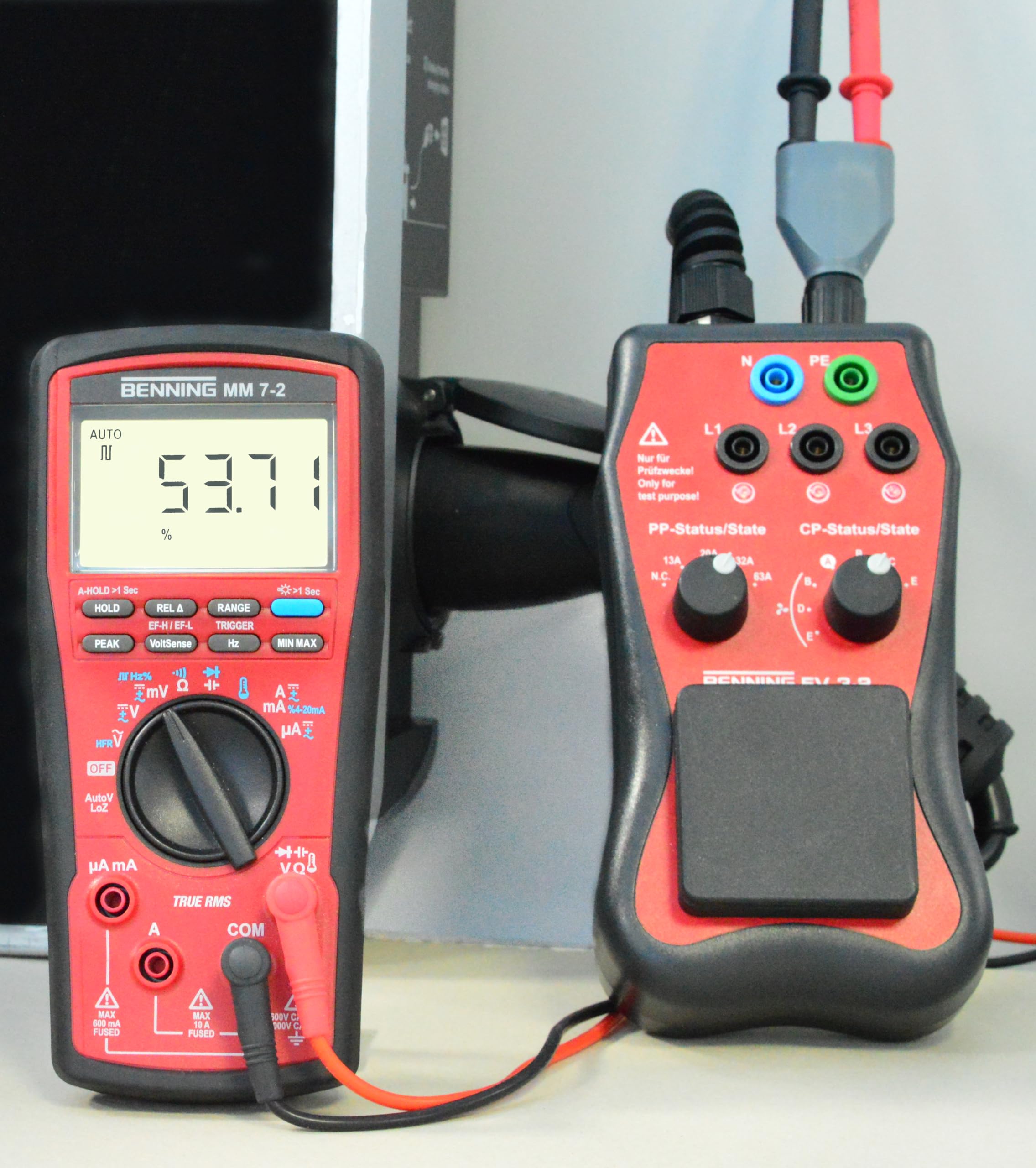 Benning MM 7-2 True RMS Digital-Multimeter (Anzeige digital, Max. Spannungsmessbereich DC 1000 V, Optische und akustische Buchsenkontrolle) 44690