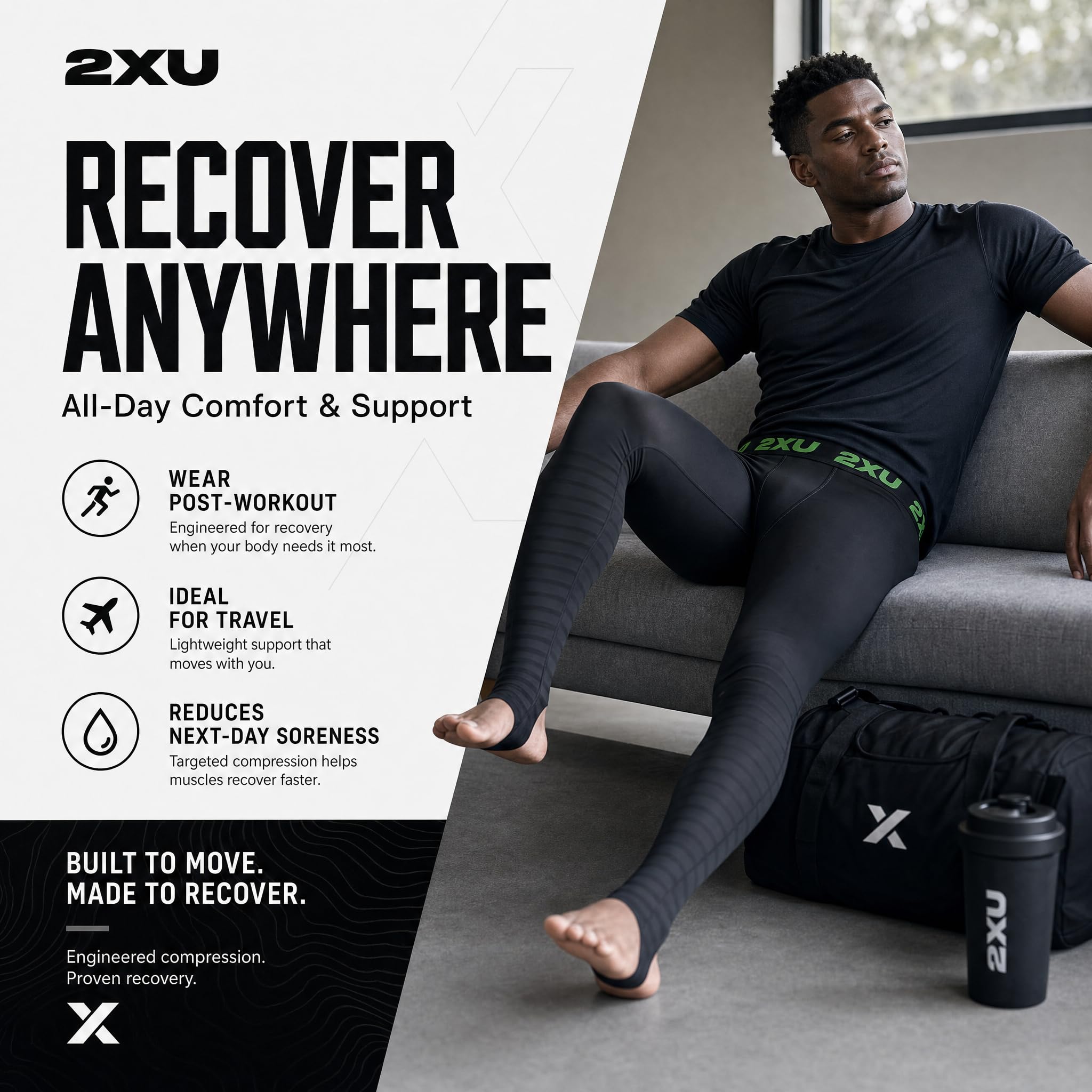 2XU Elite Elite Recovery – Mallas de Compresión - Collants de Compression Elite Power Recovery - Elite Recovery Collants de Compression - Homme