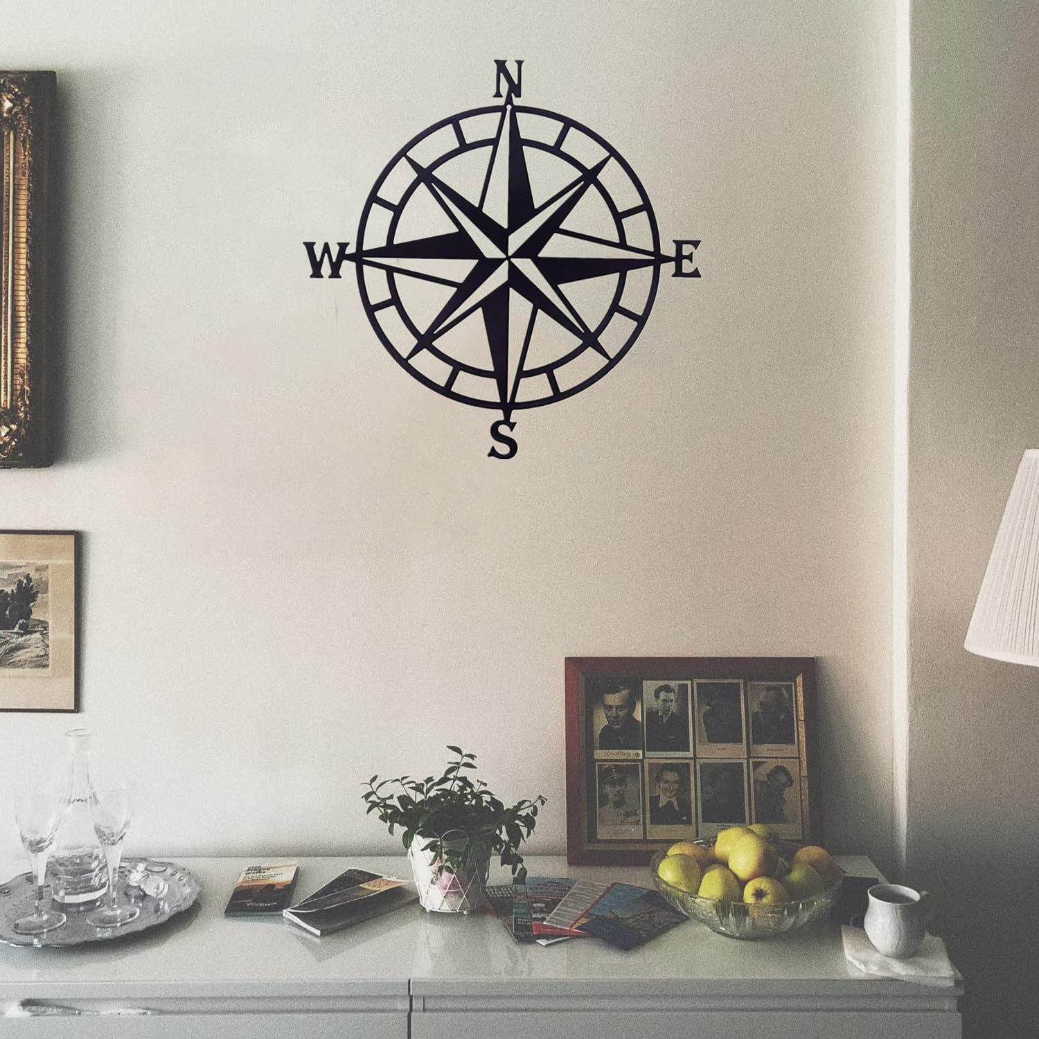 GERHWASH Wanddecoratie, moderne wanddecoratie, woonkamer, wanddecoratie, metaal, 3D, wandfoto's, grote wanddecoratie, rond, boho, wandsculpturen, hal, decoratie voor thuiskantoor, slaapkamer, kleine
