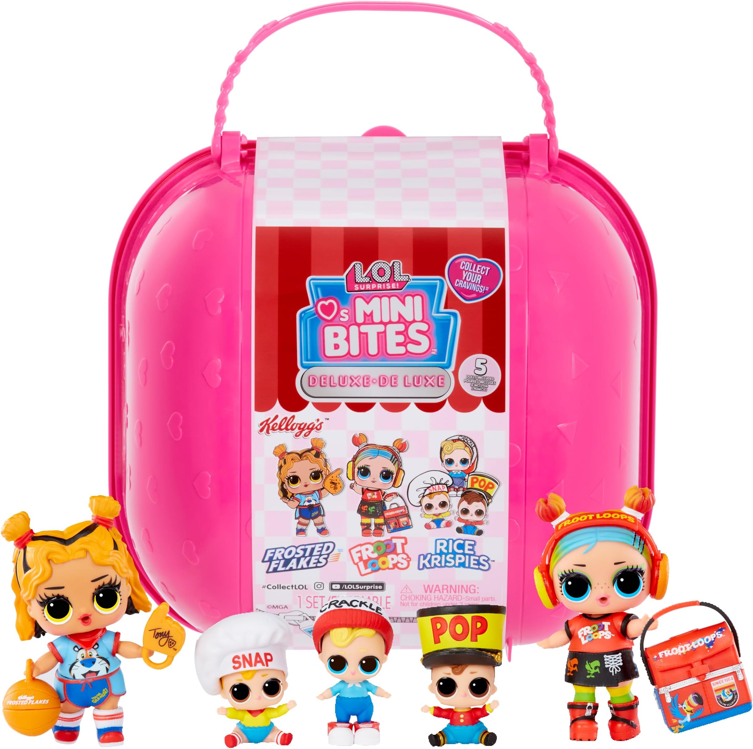 Loves Mini Sweets S3 Deluxe- Kellogg's with 4 Dolls, Accessories, Limited Edition Dolls, Candy and Cereal Theme, Kellogg’s Theme, Collectible Dolls- Great Gift for Girls Age 4+