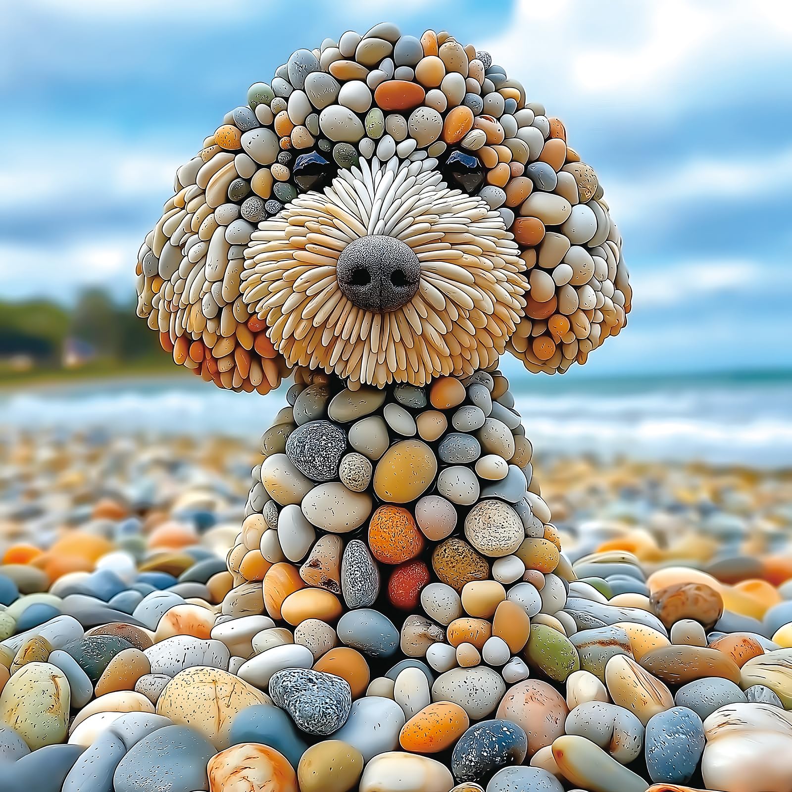MINIWAN Beach Stone Dog