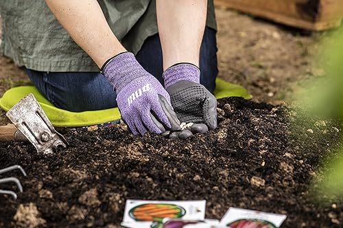 Miniatura 7 de Mud Grip Women's Nylon Seamless Knit Shell Water Resistant Dotted Nitrile Palm Gardening Gloves