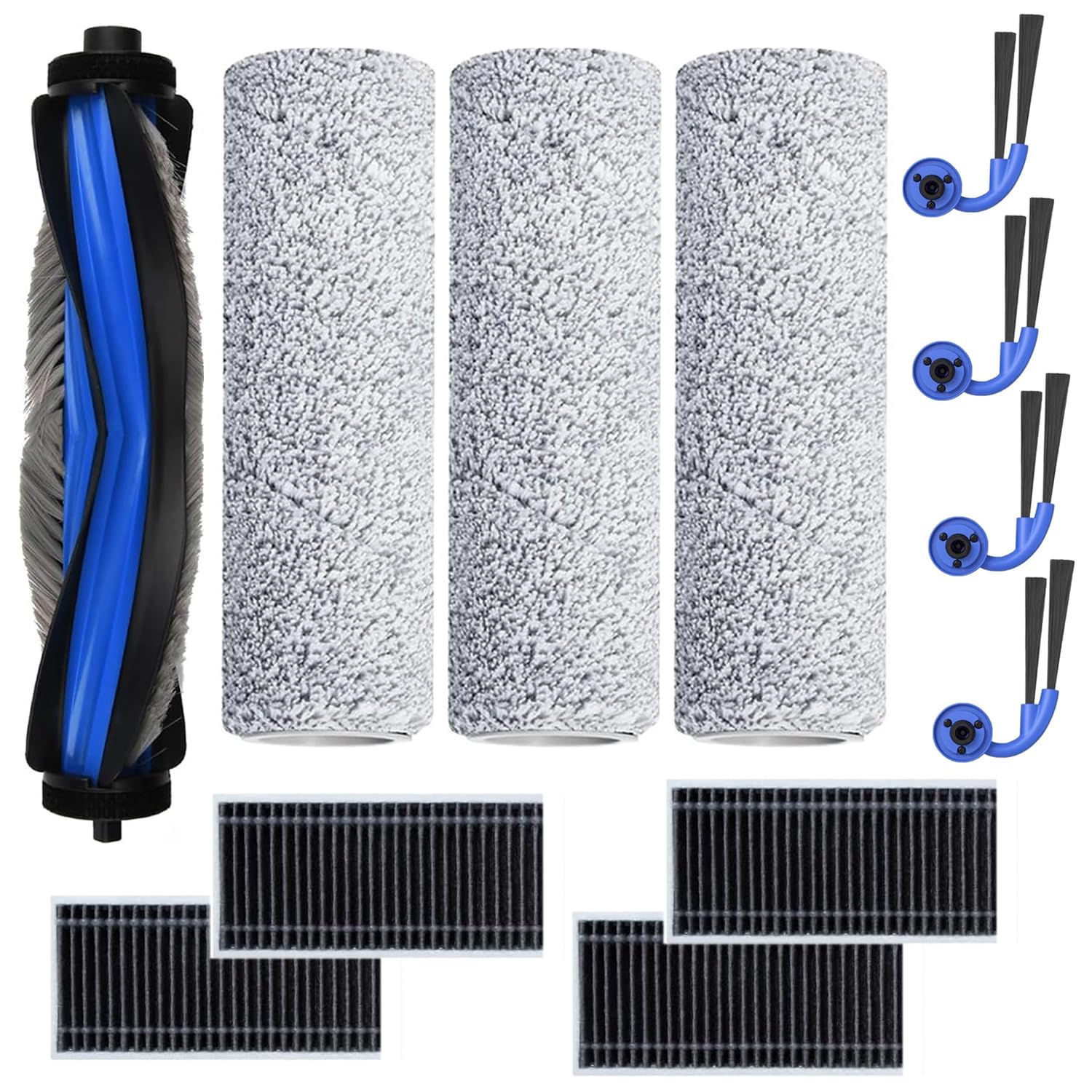 Kit Accessoires pour ECOVACS X11 OMNICYCLONE avec 1 Brosse Principale et 4 Filtres