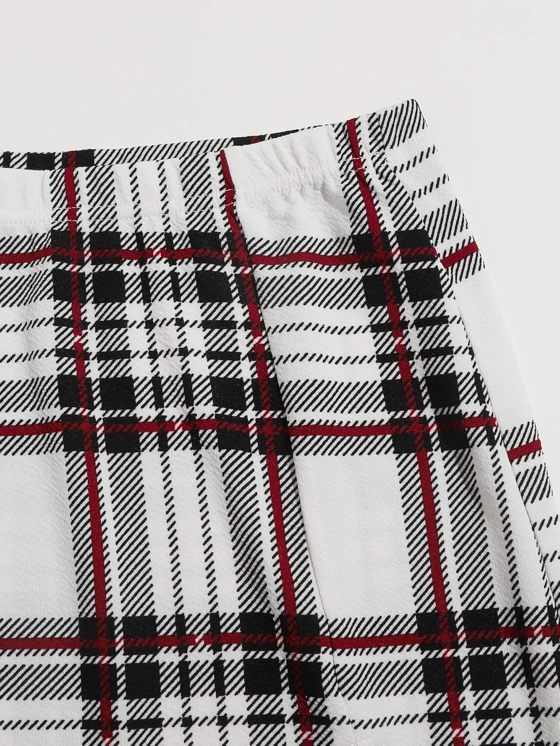 WDIRARA Women's Plaid Bodycon Mini Skirts High Waisted Slit Hem Business Pencil Skirt - Image 5