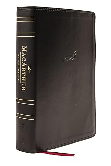 NASB, MacArthur Study Bible, Black Leathersoft, 1995 Text, Comfort Print Unleashing Gods Truth One Verse at a Time Holy Bible, New American Standard Bible