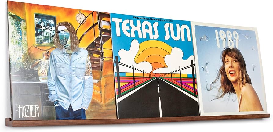 未使用⭐ ビニール レコード ウォール マウント 無垢材ディスプレイ棚 未使用⭐ ビニール レコード ウォール マウント 無垢材