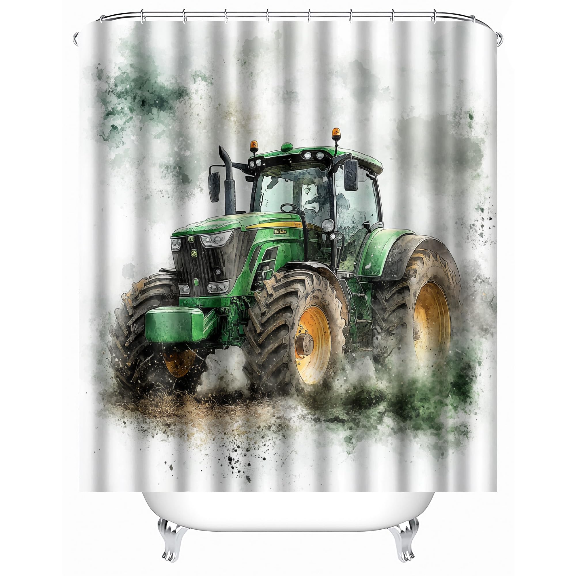 Rideaux de douche 180x200cm imperméable polyester avec 12 crochets