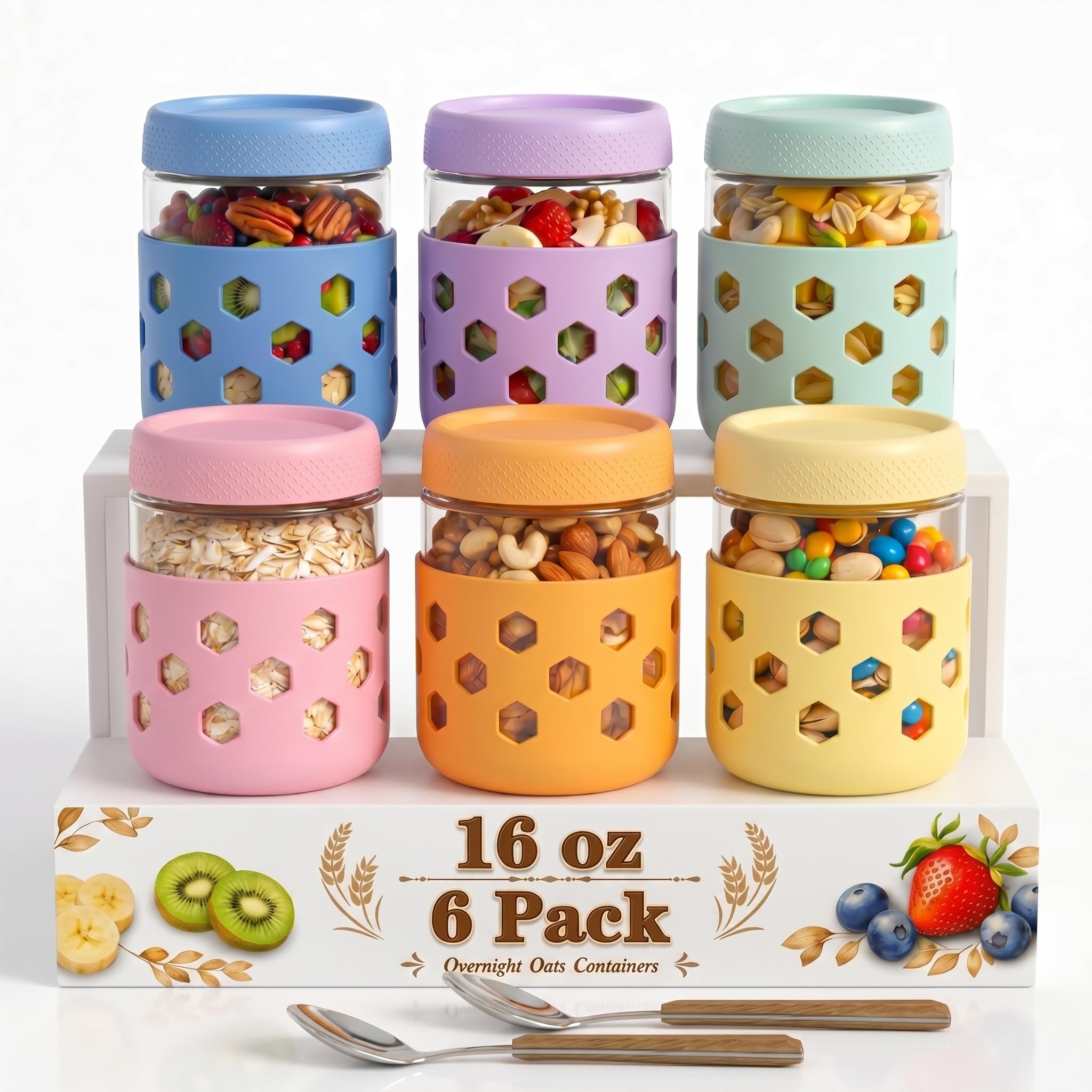Farielyn-X Overnight Oats Jars 6 Pack