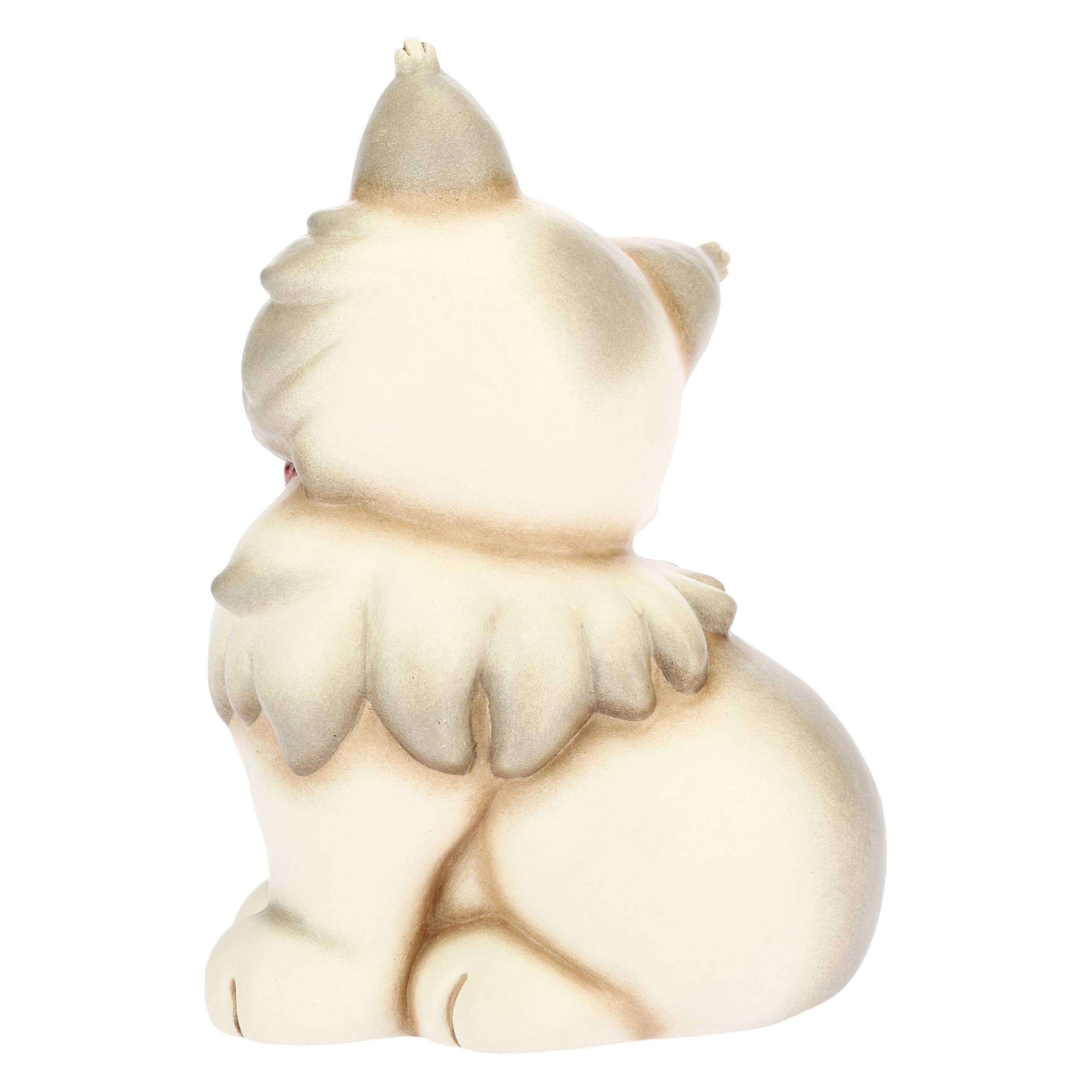 THUN - Gatto Main Coon - Formato Medio - Ceramica - Linea Cani e Gatti - 9,8x7,9x14,15 cm h