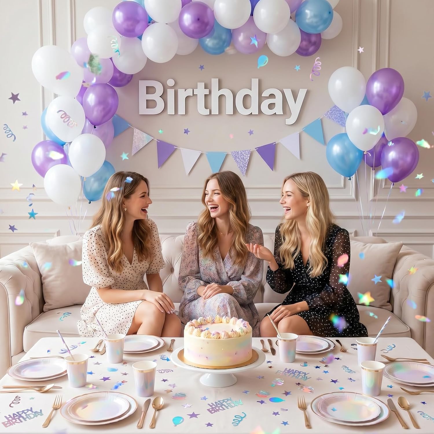 3000Pcs Birthday Confetti for Table, Happy Birthday Confetti 60g