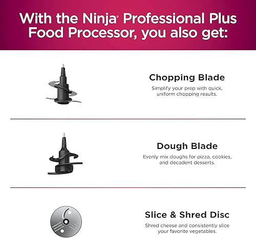 Miniatura 9 de Ninja Procesador de alimentos Professional Plus de 1000 vatios de pico con programas preestablecidos Auto-iQ para picar puré, rebanada de masa
