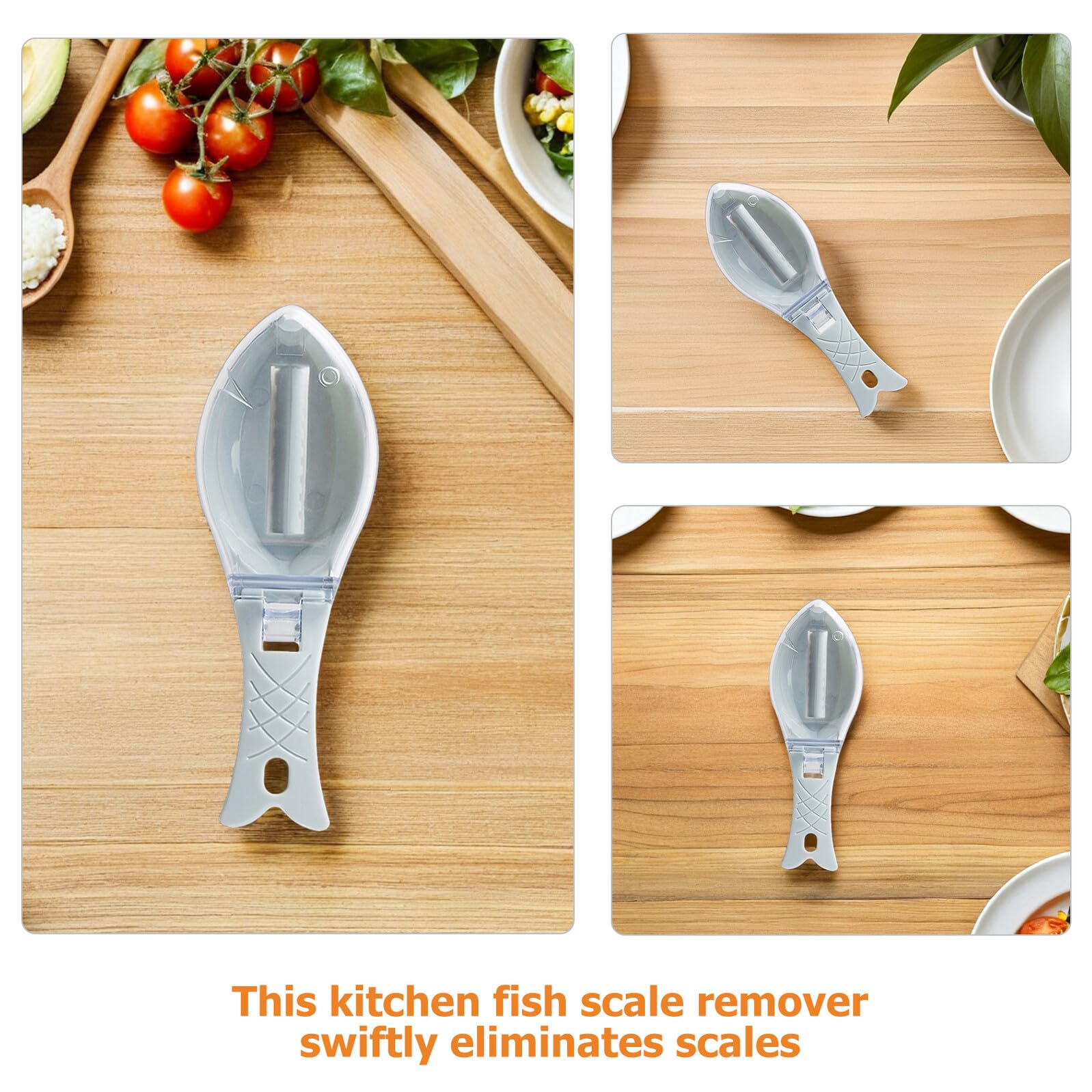 Mobestech 10pezzi Squamatore per Pesce Manuale con Coperchio Strumento di Pulizia per Rimozione Squame Pesce Utensile per Cucina Casa Ristorante