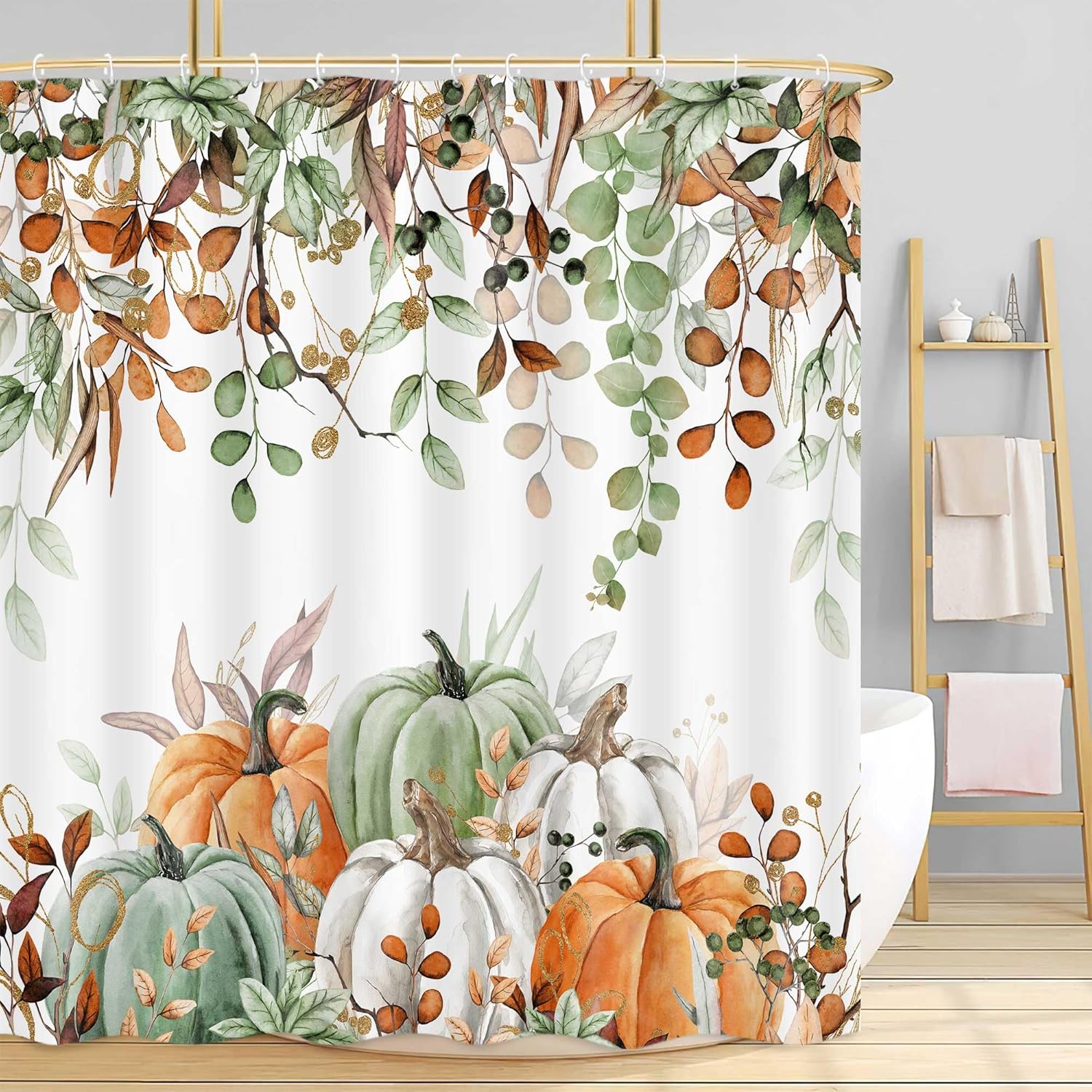 Valentines Shower Curtain, Valentines Highland Cow Bath Curtain, Romantic Pink Glitter Bling Farmhouse Bathroom Accessories Red Rose for Bathroom Curtain Liner Set with Hooks,72X72in