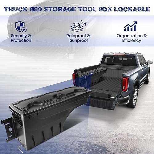 Miniatura 4 de Caja de herramientas de almacenamiento para caja de camioneta con cerradura, apta para Chevrolet Colorado GMC Canyon 2004-2012, caja de herramientas