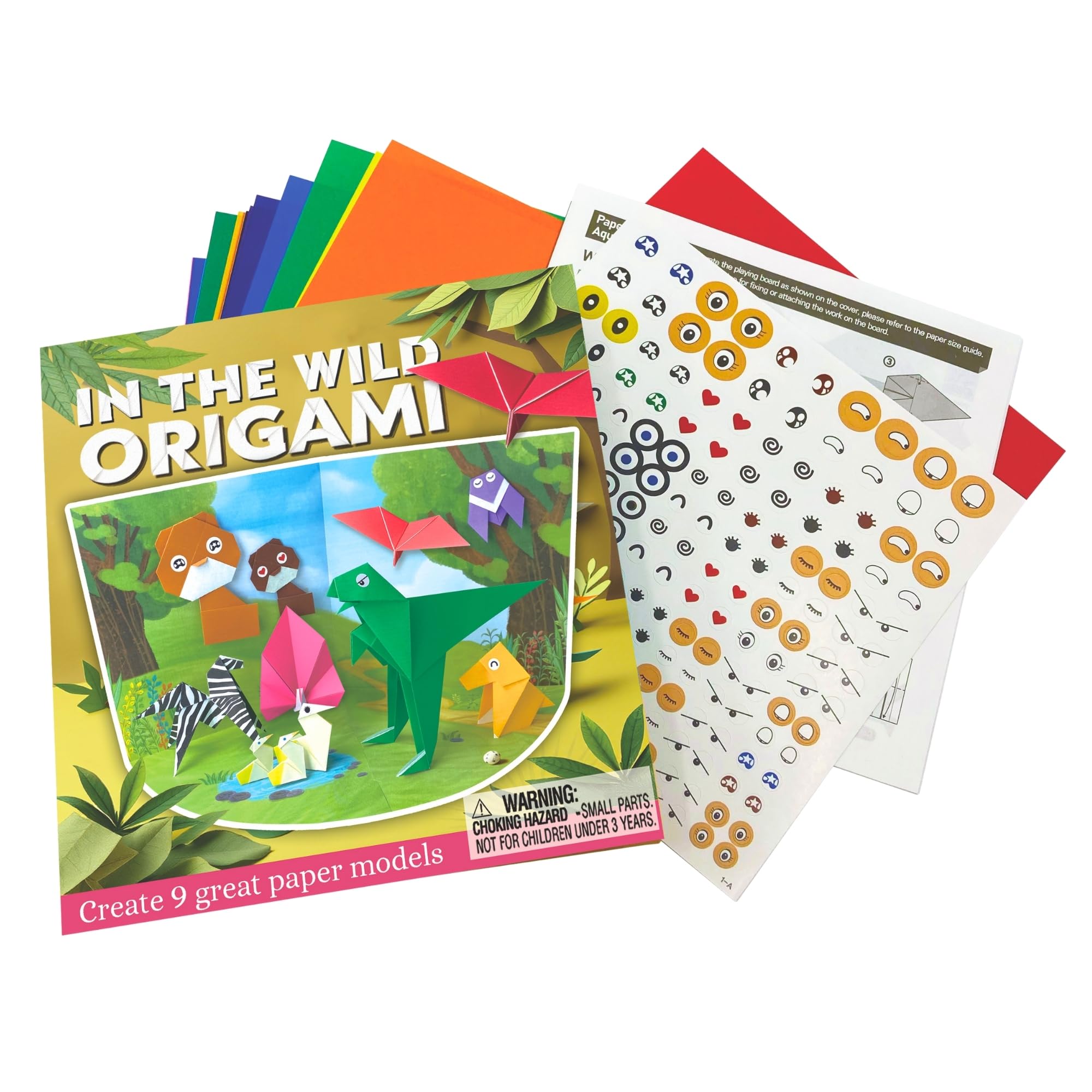 House Of Marbles Multi-Coloured "In The Wild Origami Set For Children – Animal Paper Folding Craft Kit – Educational Creative Arts & Crafts Activity Set For Kids Gift