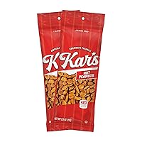 Vista 1 de Kar's Nuts Spicy Hot Sriracha Peanuts, paquetes individuales de 2.5 onzas, paquete a granel de 36, aperitivos sin gluten