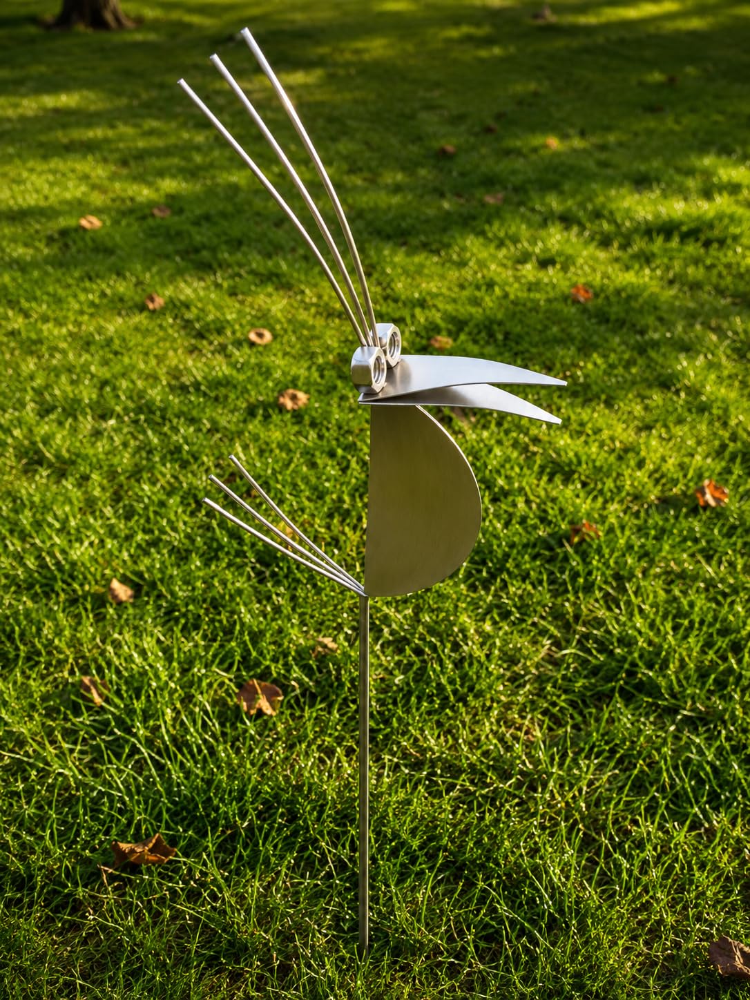 Generisch Edelstahl Vogel/Garten Skulptur 120cm Granitvogel V2A