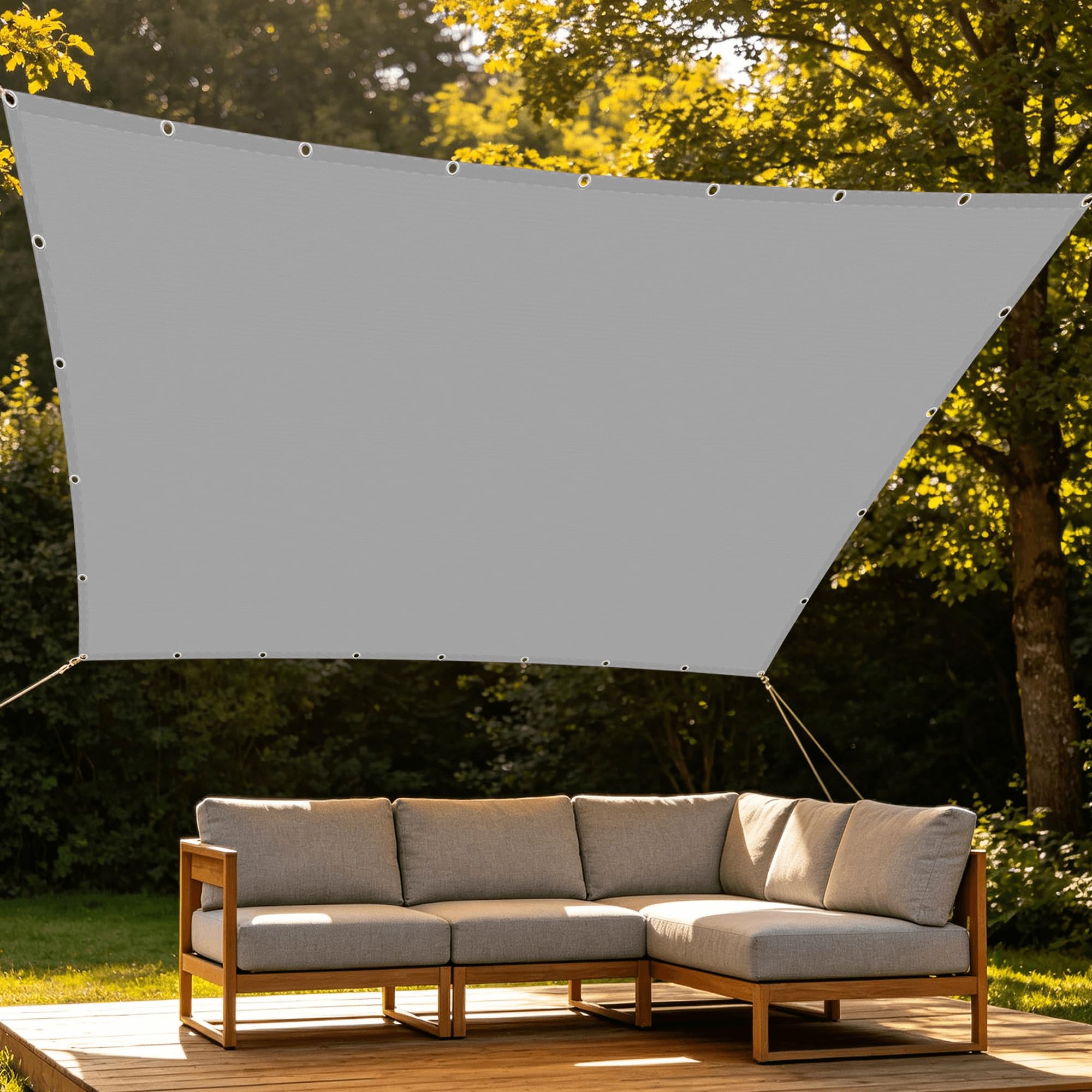 Voiles d'ombrage rectangulaire imperméable contre la pluie et chaleur