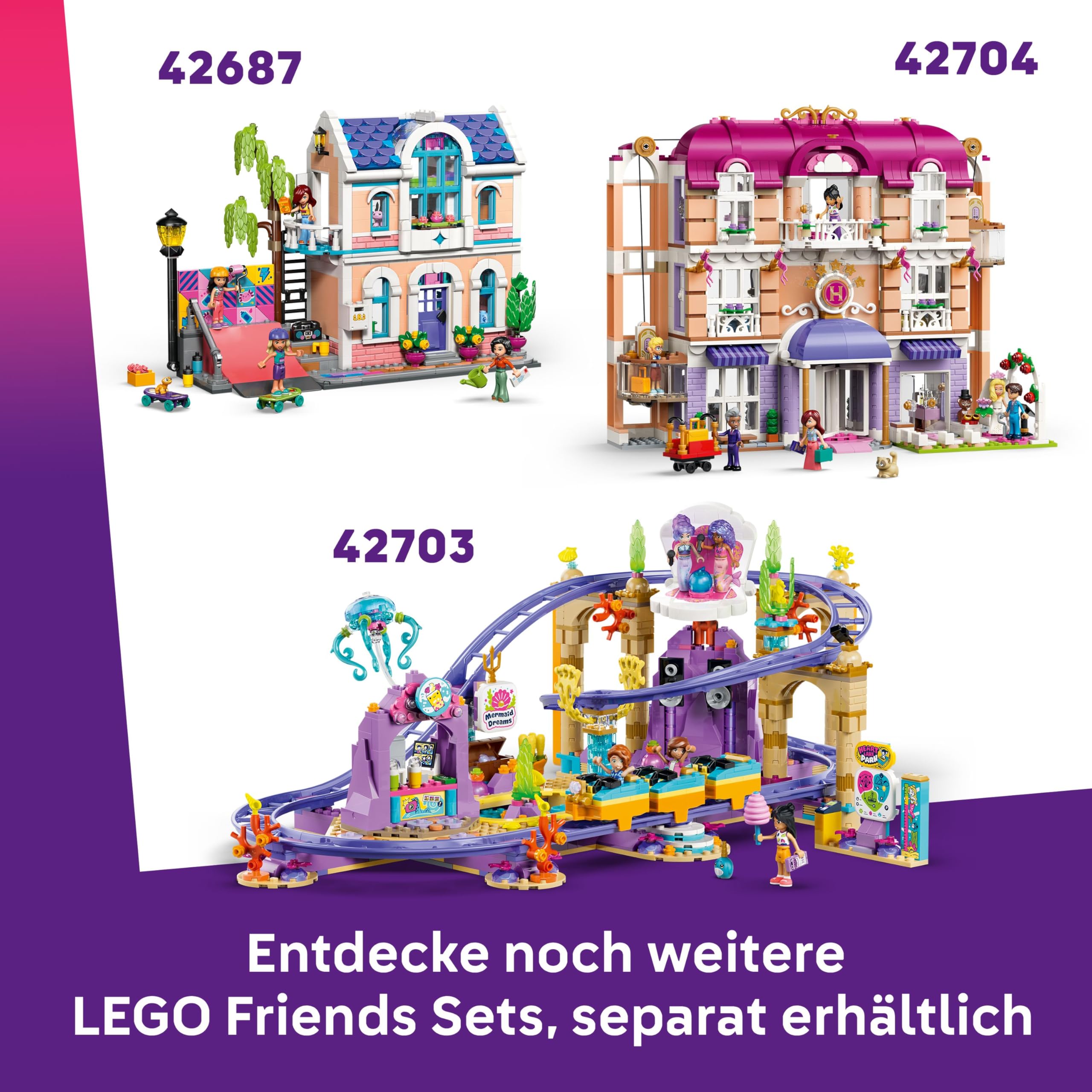 LEGO Friends Gemütliche Hütte im Herbstwald - Miniatur Spielhaus mit 4 Minifiguren, 2 Haustierfiguren & Zubehör - Kinderzimmer Deko - Geschenkidee für Mädchen ab 9 Jahren - 42705