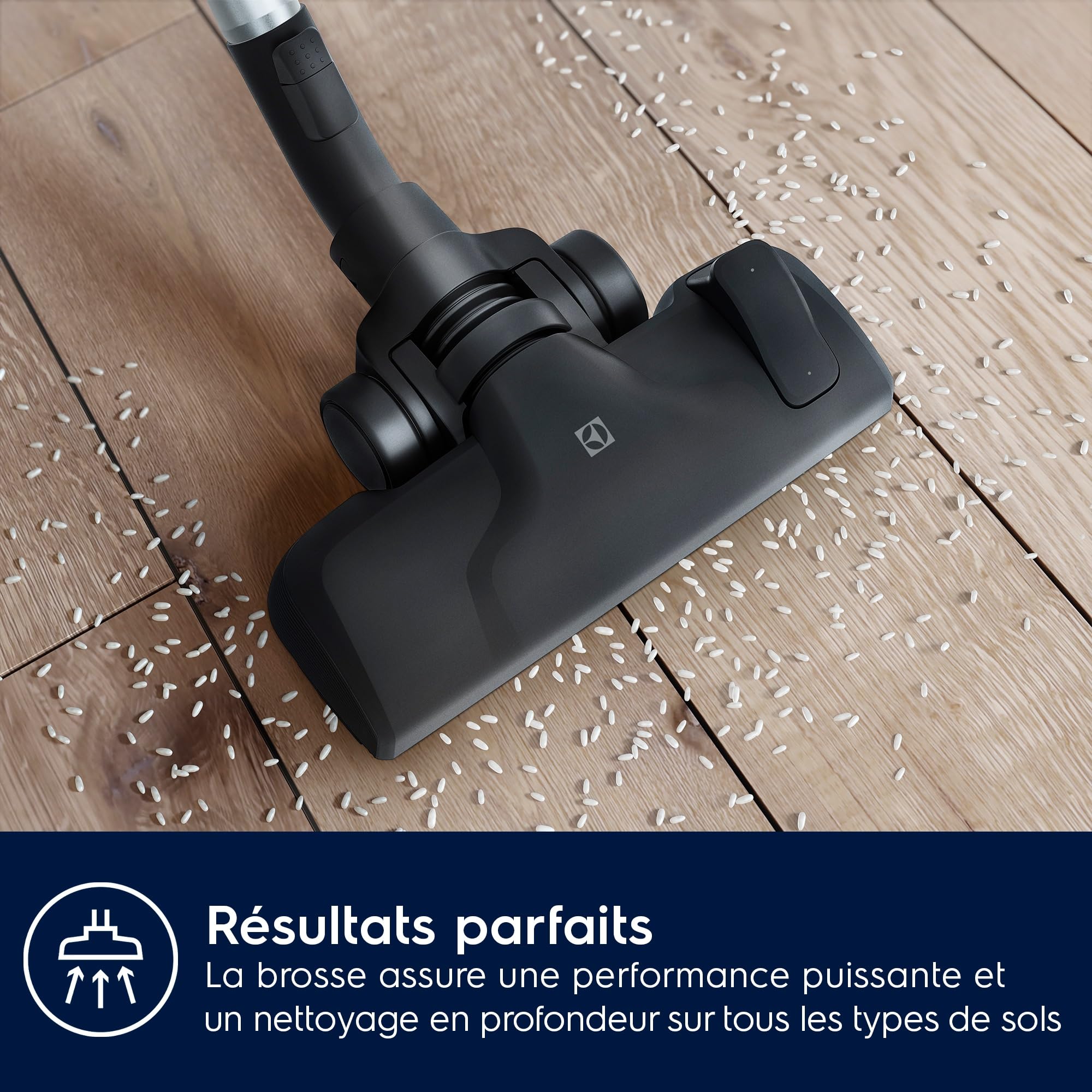 Electrolux Pure C9, Aspirateur Traineau sans Sac, Aspiration Puissante, 7 étapes de Filtration, Poignée Flexible avec Variateur de Flux d'air, Accessoires 3 en 1 Clipsés sur Poignée, PC91-4MG, Gris