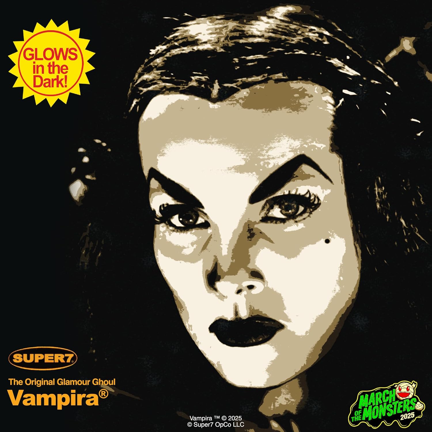 Super7 Vampira Reaction Figures Wave 03 - Vampira (Monster Glow) Action Figure