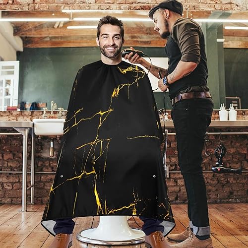 Miniatura 2 de Cool Barber Cape - Delantal de poliéster para corte de pelo, antiestático, resistente al agua, para afeitar, barba, Multi1, L