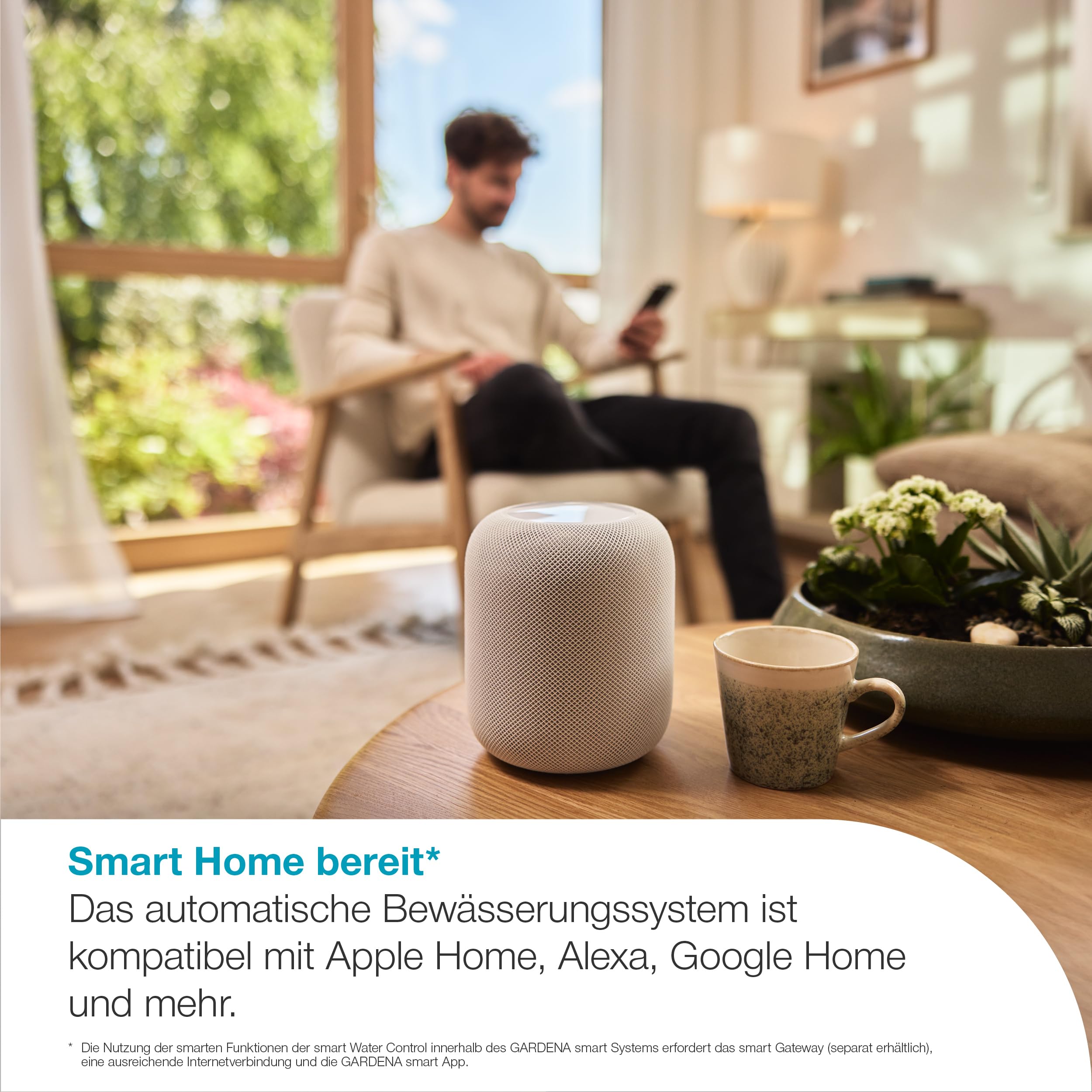 Gardena smart Water Control Bewässerungssteuerung; smart: Datengesteuerte Bewässerung*, Smart Home Integration*, Clevere Bewässerung, Hochwertige Ventiltechnik, Frostwarnung* (19033-20)