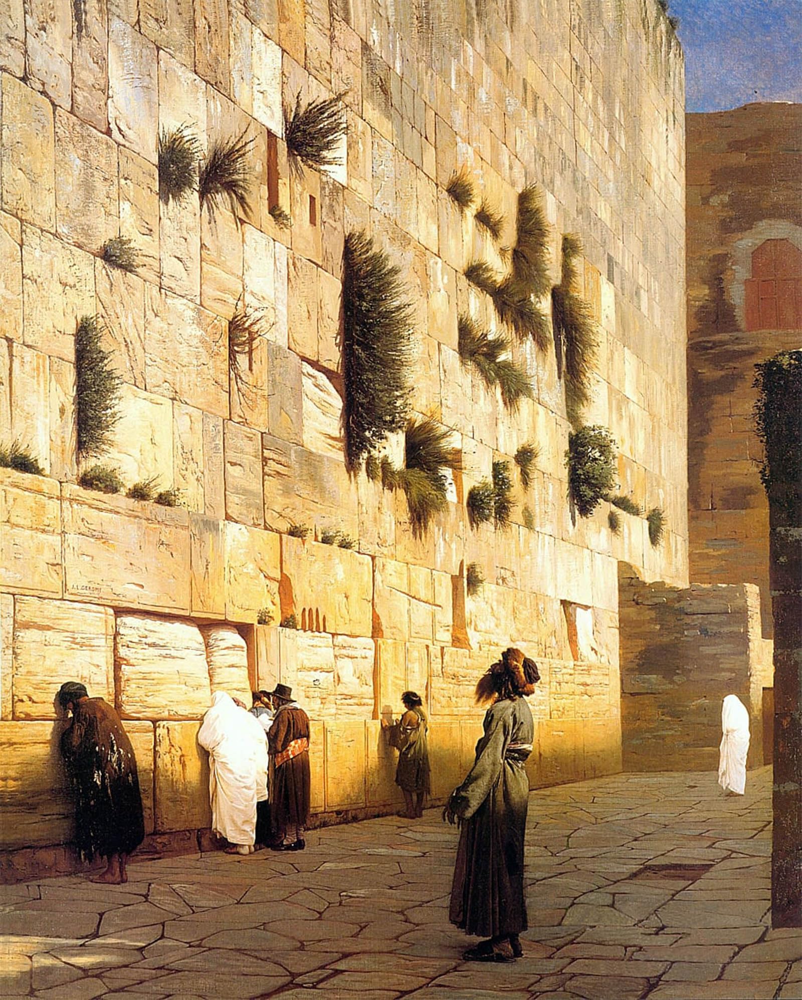 Impression d'art Art Tableau Mur de Jérusalem par Gérôme, impression toile salon 60x90 - 5