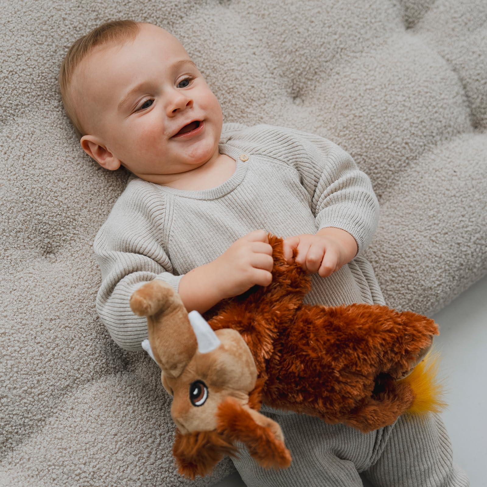 Habibi Plush Wärmekissen/Stofftier f. Kinder und Erwachsene – 1618 Mammut mit Hirsefüllung, Wärmekuscheltier zum Erwärmen in der Mikrowelle/Backofen, ideal auch für Babys