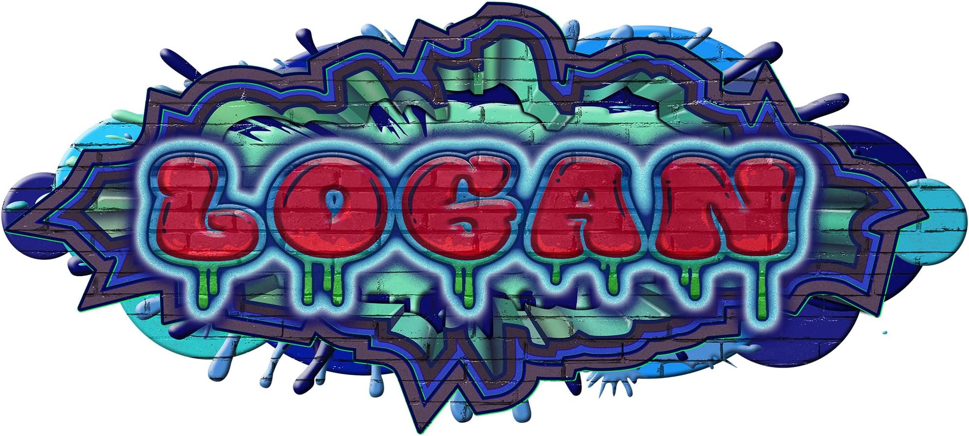 - Personalized Name Wall Decal – Custom 3D Graffiti Vinyl Art Sticker, Removable Peel & Stick Mural for Kids Room, Game Room, Bedroom, Playroom Decor (AKC023-M)