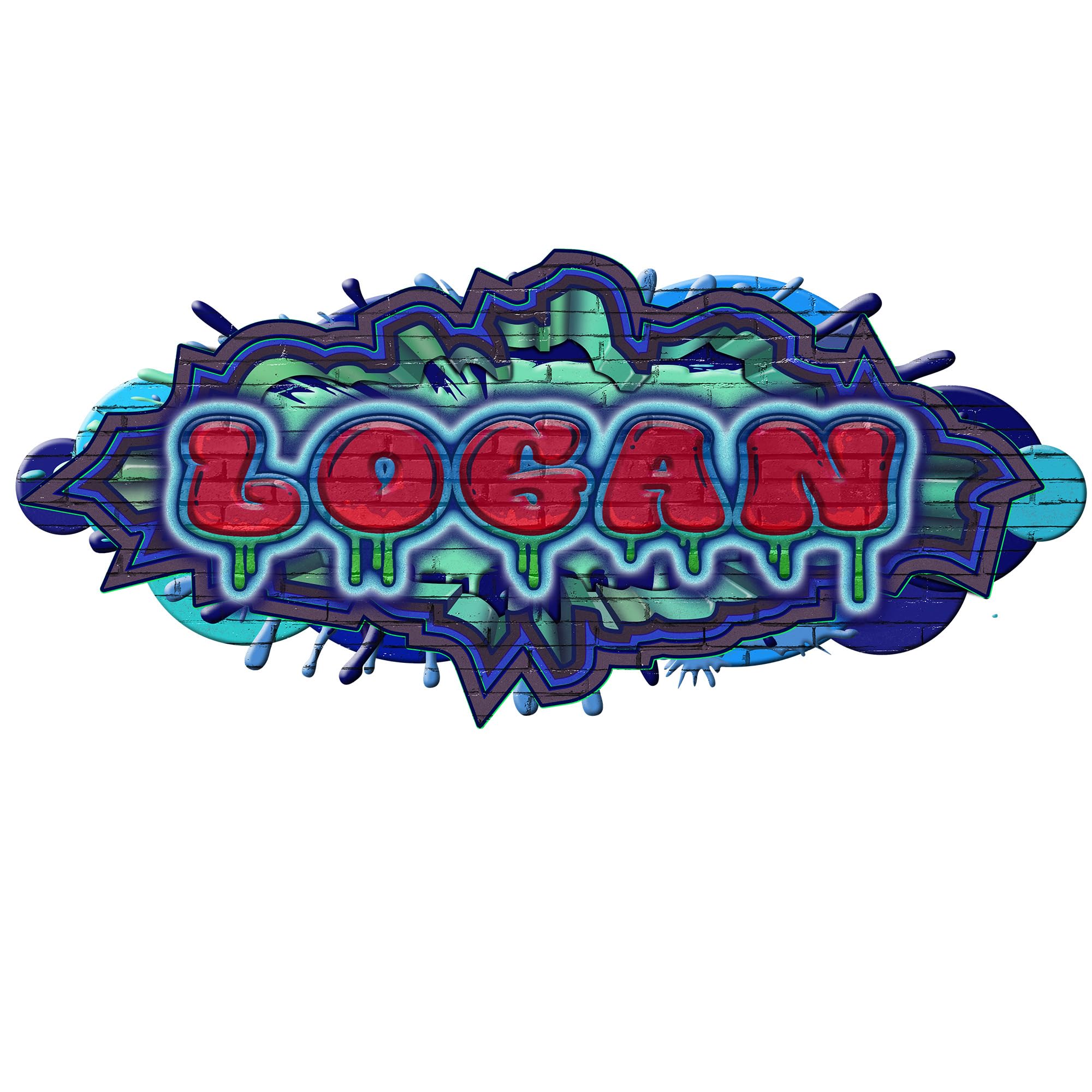 - Personalized Name Wall Decal – Custom 3D Graffiti Vinyl Art Sticker, Removable Peel & Stick Mural for Kids Room, Game Room, Bedroom, Playroom Decor (AKC023-M)