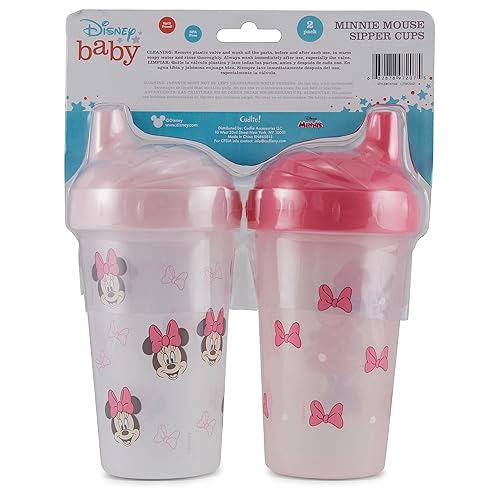 Miniatura 3 de Vasos para sorber para niñas | 10 onzas de Minnie Mouse Cup Pack de dos con popote y tapa | Botella de agua de viaje azul duradera a prueba de fugas
