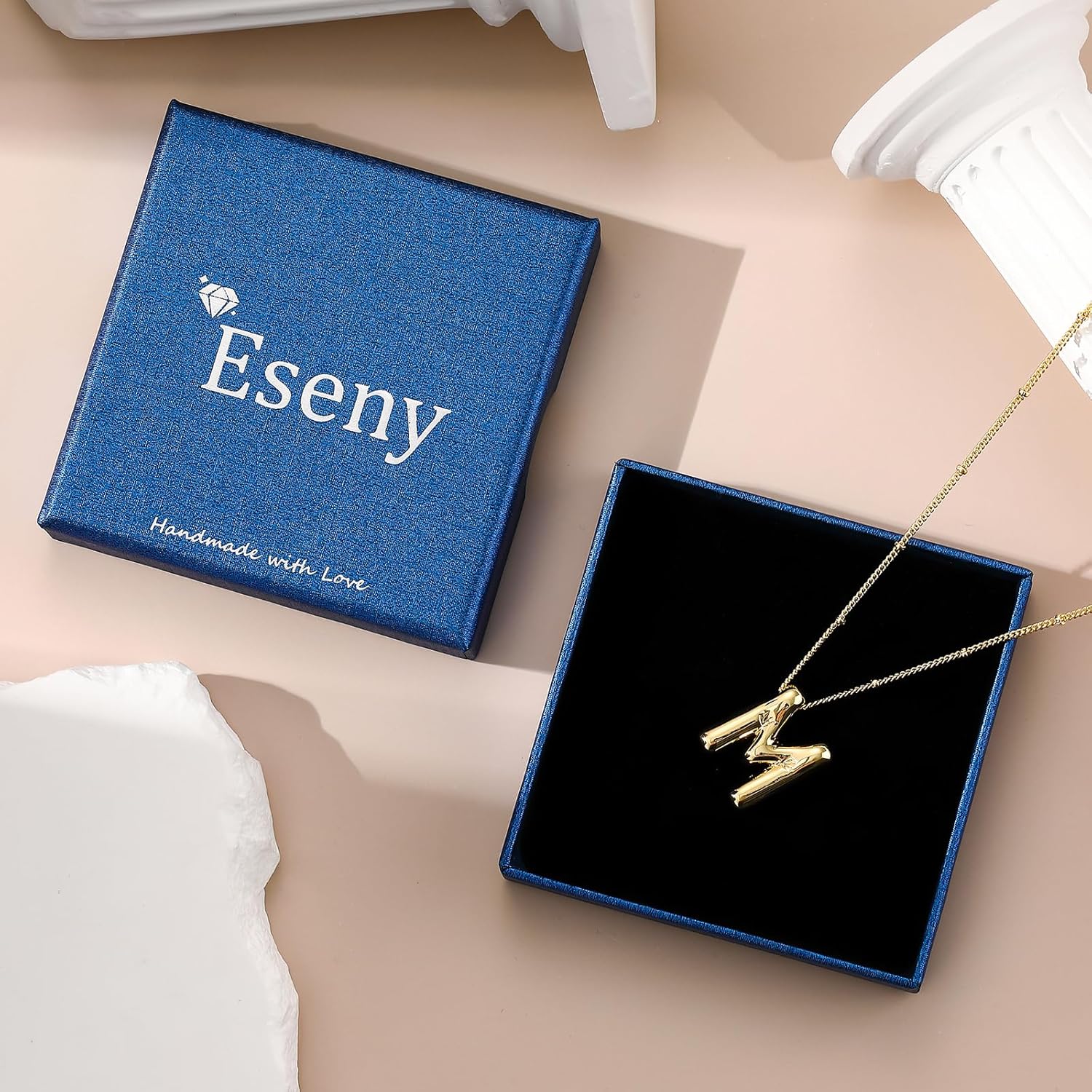 Gifts for Women,Bubble Letter Necklace Gold,14K Real Gold Plated,Initial Necklaces for Women Trendy,Birthday Gifts for Women Personalized (K) - Image 5