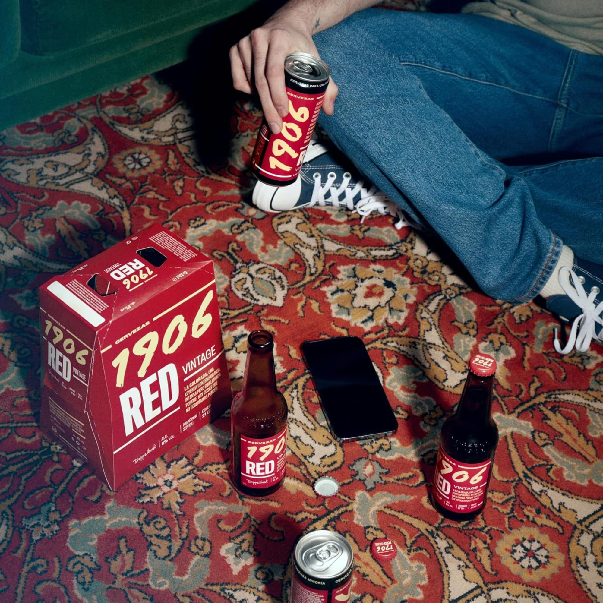 Cerveza Lager Extra 1906 Red Vintage Pack 24 Latas 33 cl 8% Alcohol