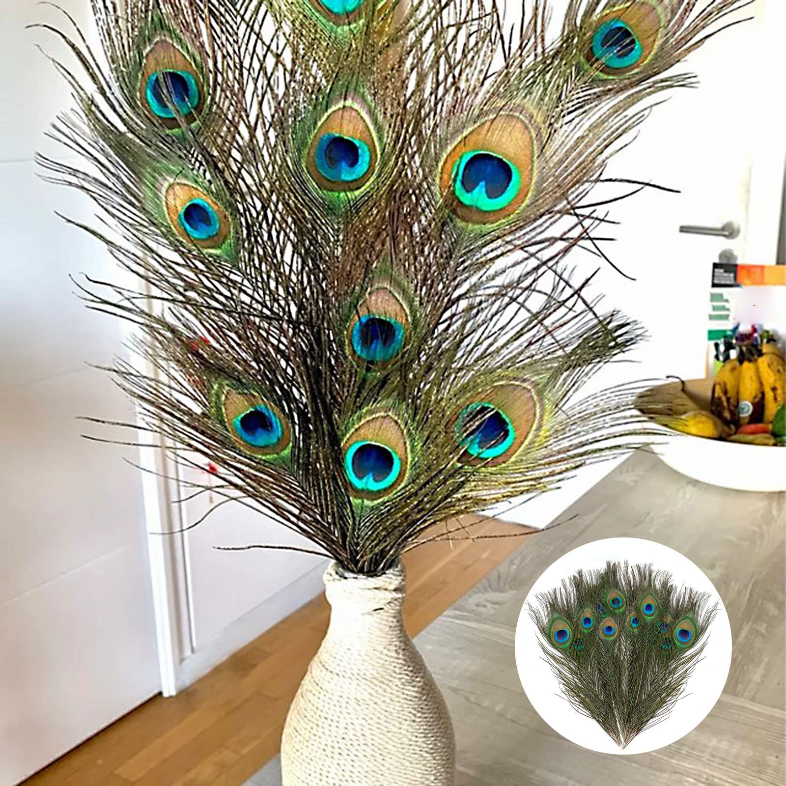 Knstliche Pfauenfedern Deko 15 Stck Pfau Federn Knstliche Schwanzfedern  Bastelfeder Natrliche Pfauenfedern Pfau-Augen Federn zum Basteln 25-30 cm  Feder fr Hut Maske Dekorationen DIY Handwerk : Amazon.de: Kche, Haushalt  & Wohnen
