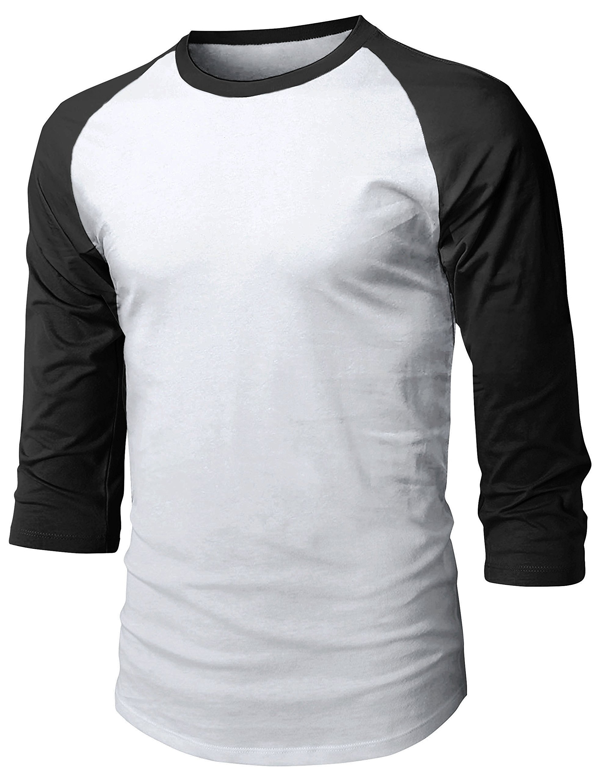 Hat and BeyondMens Vintage Baseball Raglan 3/4 Sleeve Plain Casual Tee Basic Active T Shirts