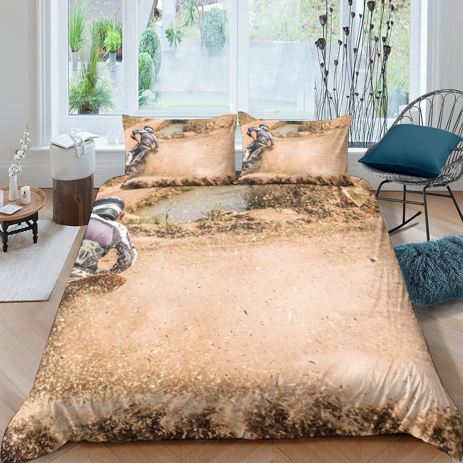 Ctjqhvkz Style-9 3D Printed Elephant Reflection Fitted Sheet Microfiber Soft Anti-Slip Bed Cover For Bedroom Guest Room Easy Care Decor Single（135X200cm）