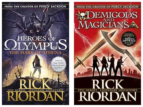 The Mark of Athena (Heroes of Olympus Book 3) (Heroes of Olympus, 3) &amp; Demigods and Magicians: Three Stories from the World of Percy Jackson and the Kane Chronicles Rick Riordan