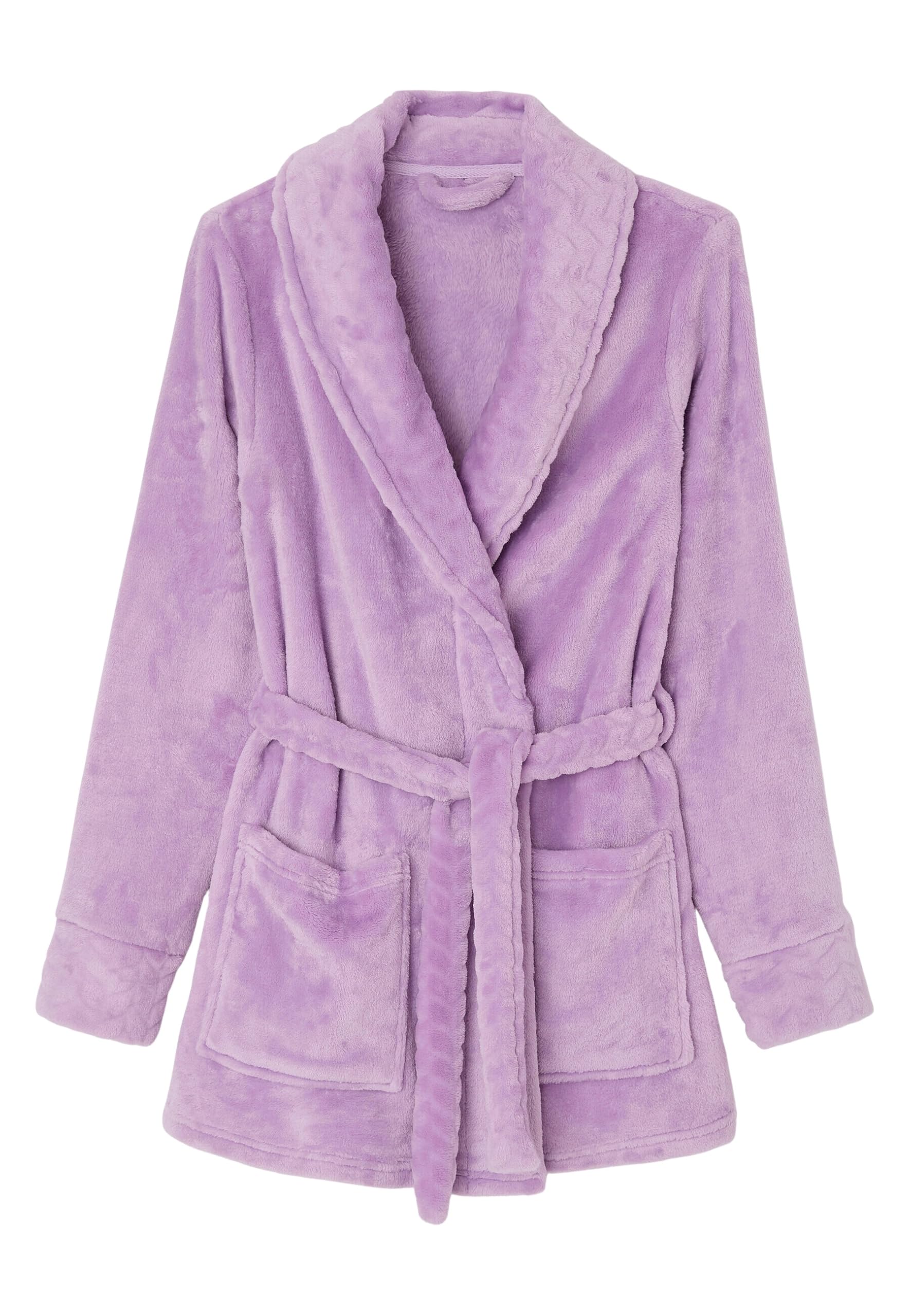 Damart - Women's - Dressing Gown - M - Purple - Fleece